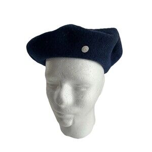 Héritage Par Laulhére Navy Wool Beret Made In France preppy academia
